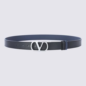 Valentino Garavani Belts Black-Marine-Uomo