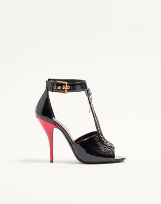 Valentino Garavani Sandalo Bustier In Naplak 105Mm Donna NERO/ROSSO 35.5