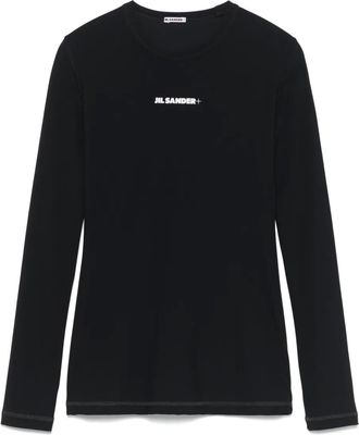 Jil Sander T-shirt in jersey elasticizzato - Nero