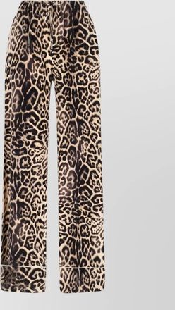 Ermanno Scervino animal print wide leg lightweight trousers