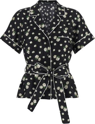 Dolce & Gabbana Black Silk Womens Blouse