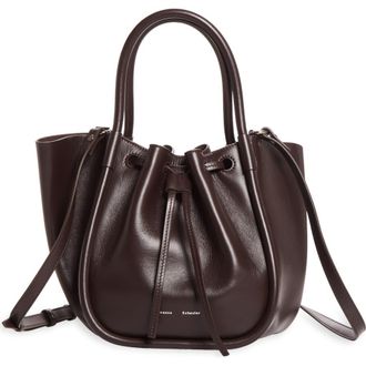 Proenza Schouler Small Ruched Leather Tote in Espresso at Nordstrom
