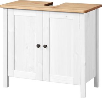 WELLTIME Waschbeckenunterschrank »Sylt« Badmöbel im Landhaus-Stil, Breite 64 cm, aus Massivholz