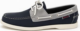 Sebago Womens Spinnaker Moccasin Shoes In Navy/lagoon