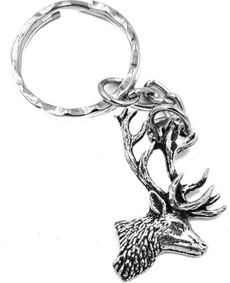 Bisley Pewter Keyring Chain No.4 Stags Head - Hunting outdoor gear for Men
