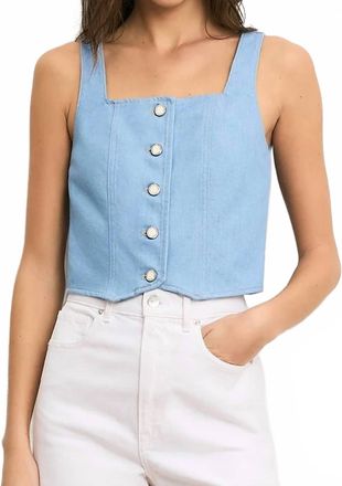 Veronica Beard Spensley Denim Vest In Bayside