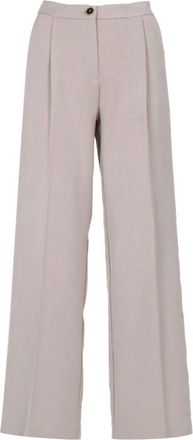 Cruna Dames, Broeken, Grijs, Maat: S Flanel