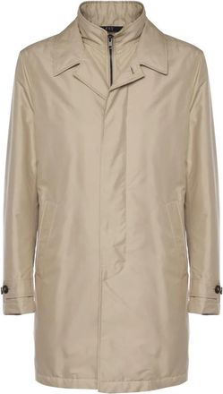 Fay Technical Poplin Parka - Heren - Mantel - Beige - XL - Leer - Jassen