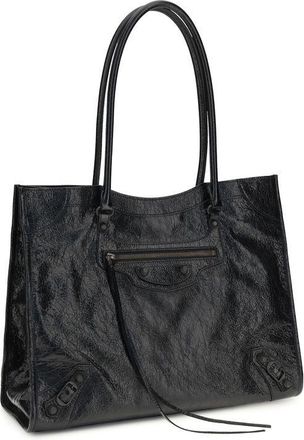 Balenciaga Womens Black Lamb Ovis Aries Shoulder Bag