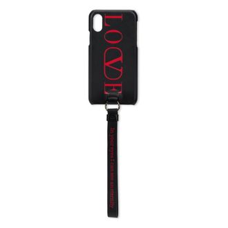 Valentino Garavani Kalfsleren iPhone X Hoesje - Dames - Accessoires - Zwart - Maat: ONE Size Leer