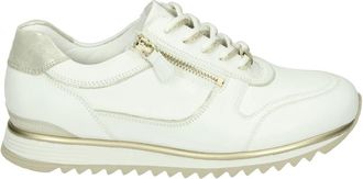 Hassia Sportieve lage damessneakers wit - Dames - Sneakers - Wit - 38 EU - Leer - Schoenen