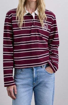 Scalpers Corporatepolo Tee in Burgundystripes at Nordstrom, Size X-Small Eu