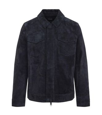 Yves Salomon Black Shirt Collar Jacket