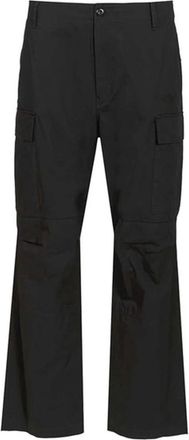 Maison Margiela Embroidered Logo Cargo Pants - Heren - Wijde Broeken - Zwart - XL - Katoen - Broeken