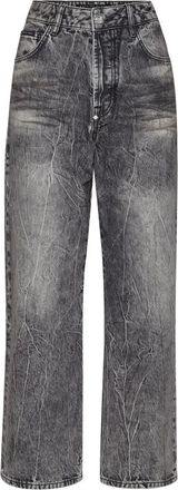 Philipp Plein Denim Broeken Loose Fit Iconic - Dames - Cropped Jeans - Grijs - W26 - Denim - Jeans