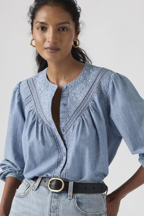 Levi's Camicetta a manica lunga Cleo - Donna - XS - Blu / Faded Tide