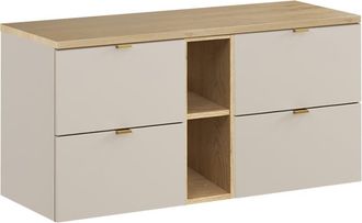 Petits Meubles Mueble bajo lavabo 2 compartimientos estratificado 120.6cm