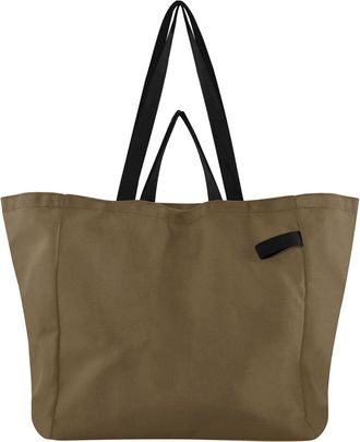 Generic Brown print Reusable Canvas Tote Bag, Heavy Duty Grocery Shopping Bag with Double Handles Large Capacity Hard Bottom Work Groceries Travel