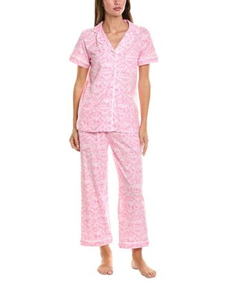 Carole Hochman 2pc Notch Top & Capri Pajama Set
