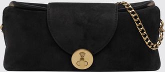 Versace Vivian Suede Shoulder Bag with Medusa Logo