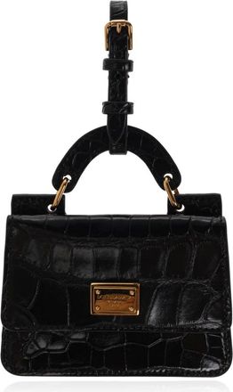 Dolce & Gabbana Tarjetero de Piel con Logo - Accessories - Mujer - Negro - ONE SIZE