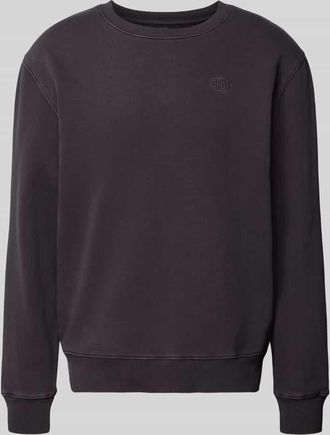 Deus Sweatshirt mit Label-Stitching und Rundhalsausschnitt in Black, Größe XXL