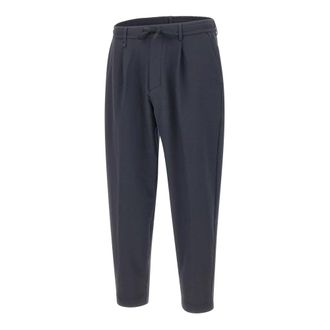HUGO BOSS Slim-fit Trousers, male, Blue, XL, T_Convert-Pleat Trousers