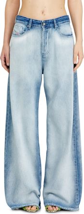 Diesel Relaxed Jeans - 1996 D-Sire - Jeans - Woman - Blue
