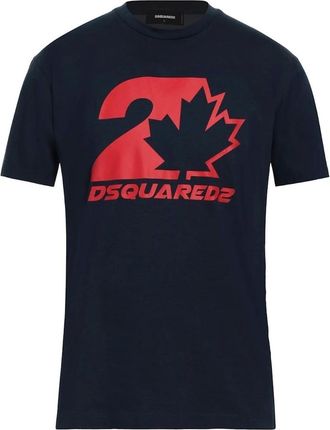 Dsquared2 Mens Dsquared2 Cool Fit Maple Leaf Dark Navy Blue T-Shirt - Black - Size: 38