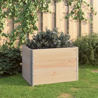 vidaXL Arriates De Madera Maciza De Pino 3 Unidades 60x80 Cm Vidaxl