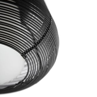 Faro Barcelona Narita Colgante Con Flor&oacute;n Negro