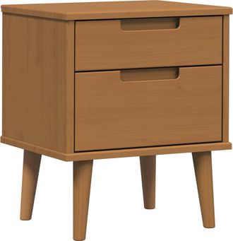 vidaXL Mesa De Noche Molde Caramelo 40 X 35 X 48 Cm Vidaxl