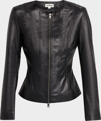 Staud Wells Leather Jacket