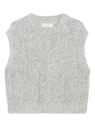 Marc O'Polo Ribgebreide spencer - Grijs