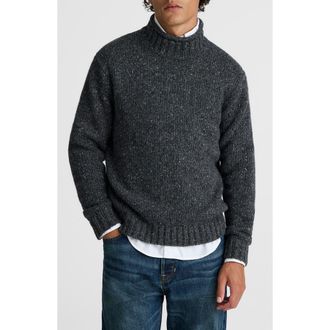 Madewell Roll Neck Donegal Wool Blend Sweater in Ash at Nordstrom, Size Xx-Large