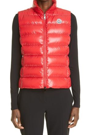 Moncler Ghany Water Resistant Down Puffer Vest in Red at Nordstrom, Size 0