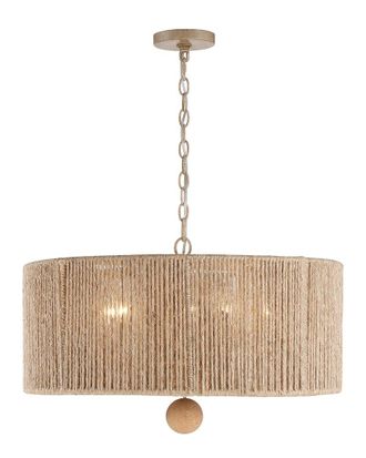 Crystorama Jessa 5 Light Burnished Silver Pendant