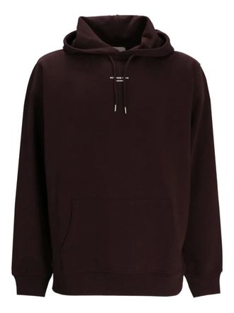 Drôle de Monsieur logo-embroidered hoodie - Brown