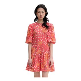 Never Fully Dressed Flared Mini Jurk - Dames - Korte kleedjes - Roze - XS - Polyester - Kleedjes