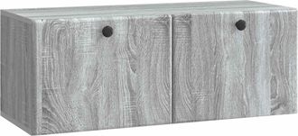 vidaXL Mueble De Tv De Pared 78,5 X 31 X 30 Cm Sonoma Gris Vidaxl