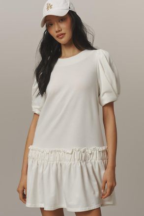 English Factory Tiered Puff-Sleeve Mini Dress