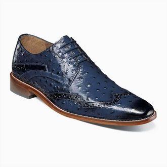 Stacy Adams Mens Gennaro Wingtip Oxfords In Blue