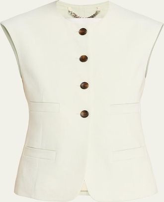 A.L.C. Georgie Linen-Blend Vest