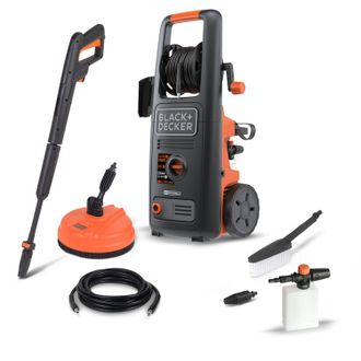 Black+Decker Black+decker Hidrolimpiadora De Alta Presi&oacute;n Bxpw2600dssp, Para Coches Y Exteriores Del Hogar, Con Doble Velocidad, Limpiador De Superf&iacute;cies Y Cepillo