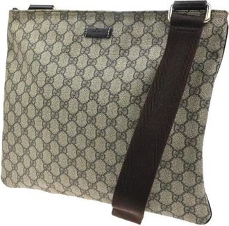Gucci Vintage Cross Body Bags, unisex, Brown, ONE SIZE, Pre-owned Canvas Cross Body Bag