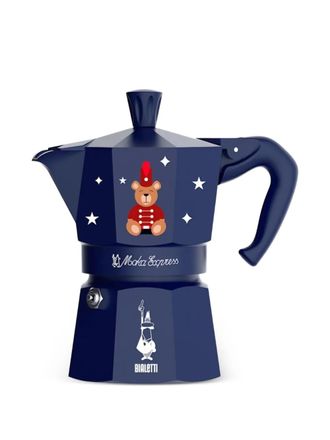 Bialetti bear graphic Moka Express maker - unisex - Aluminium - One Size - Blue