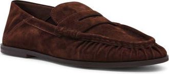 Steve Madden Stewart Convertible Penny Loafer in Chocolate Brown Suede at Nordstrom, Size 6.5