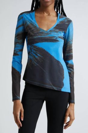 Stine Goya Florian Top In Blue/ Black