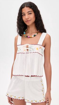 Ciao Lucia Ander Embroidered Top In White