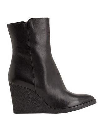 8 by YOOX LEATHER ROUND-TOE PLATFORM ANKLE BOOT